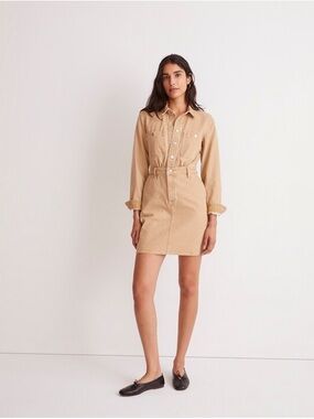 Madewell - Carpenter Mini Dress: Garment-Dye Edition
